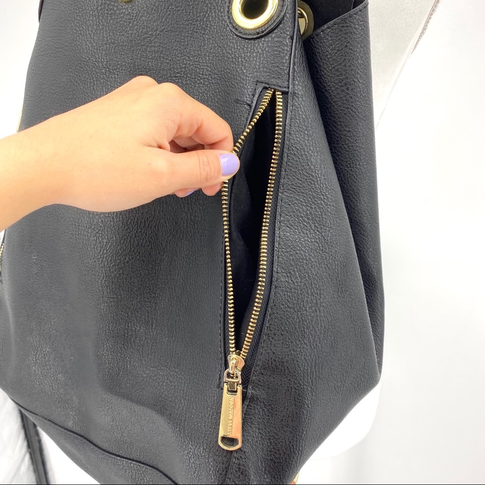 STEVE MADDEN  Black Shoulder Bag - Large - Picture 5 of 8